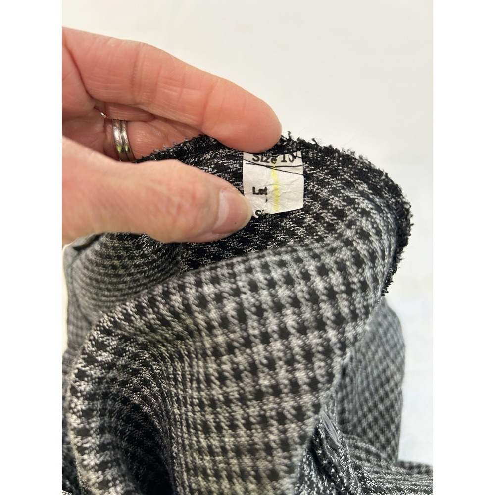 VTG Wool Blend Houndstooth‎ Pants Grandma Academic Pleated High Waist Small 4/6 - Picture 12 of 12